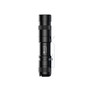 Wuben L3 3000 lumens EDC tactical flashlight, black, back view showing serial number and certifications.