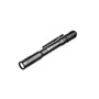 Wuben PL01 penlight flashlight, black, diagonal view showing pocket clip and Wuben logo.