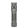 Skilhunt M200 LED flashlight standing upright, showing its front view and magnetic tailcap.