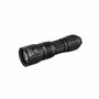 Angled view of the black Weltool T16A - 598m 18350 Tactical LED Torch, a powerful compact flashlight.