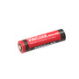 Weltool PB18-30P - 3000mAh High-drain Rechargeable 18650 Li-ion Battery, angled view showing positive terminal.