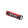 Weltool PB18-30P - 3000mAh High-drain Rechargeable 18650 Li-ion Battery, angled view showing negative terminal.
