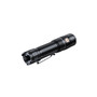 Angled view of the Fenix PD36R ACE flashlight showing the tail cap and clip, from the Fenix PD36R ACE + Free E12 V3.0 Combo Set.