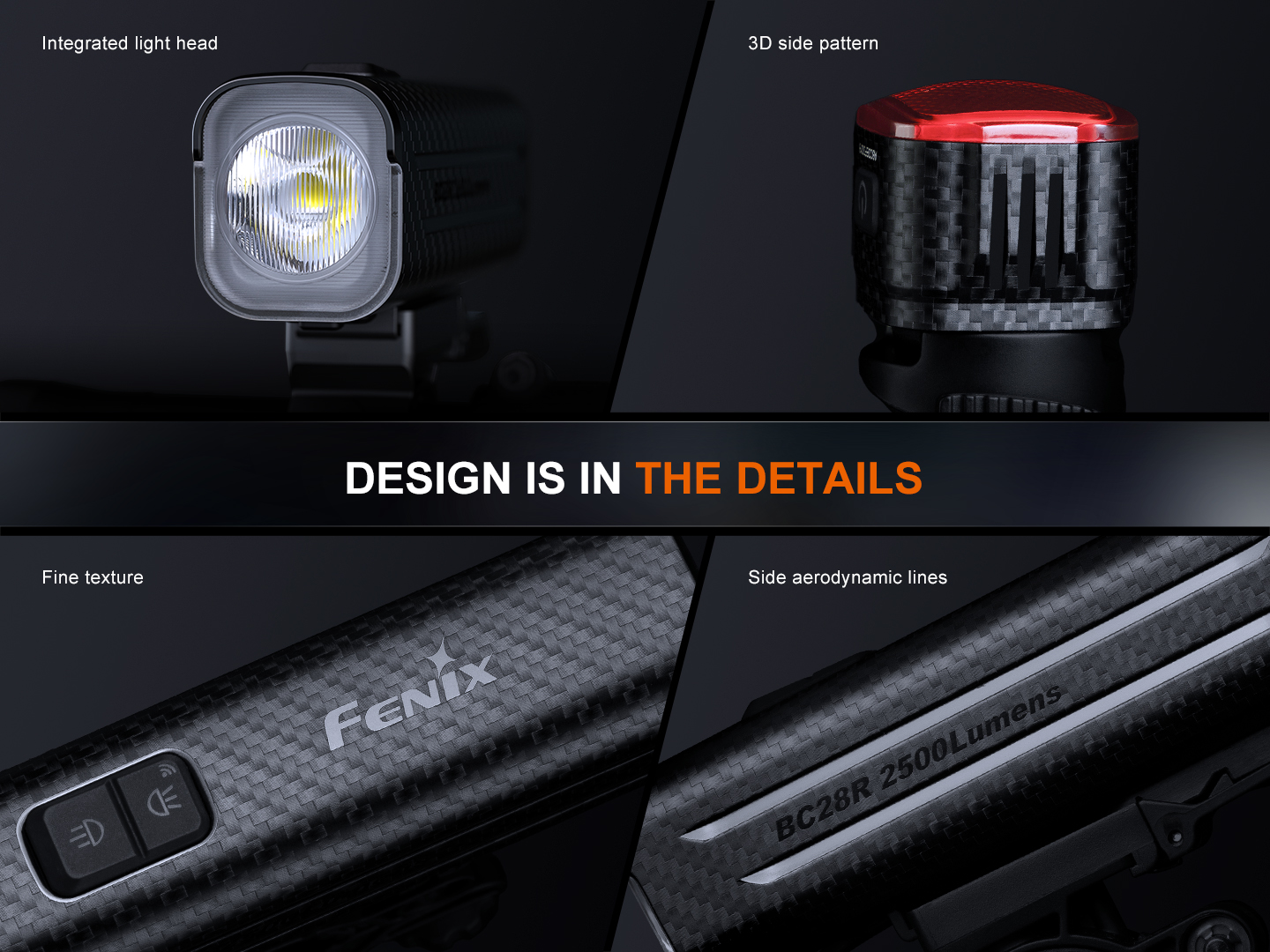 Fenix BC28R 2500 Lumen Smart Head & Tail Bike Light Set