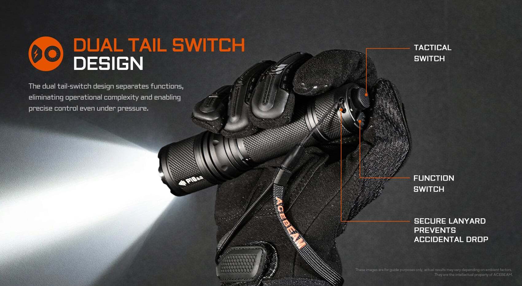 AceBeam Defender P16 2.0 - 3000 Lumen Tactical LED Torch