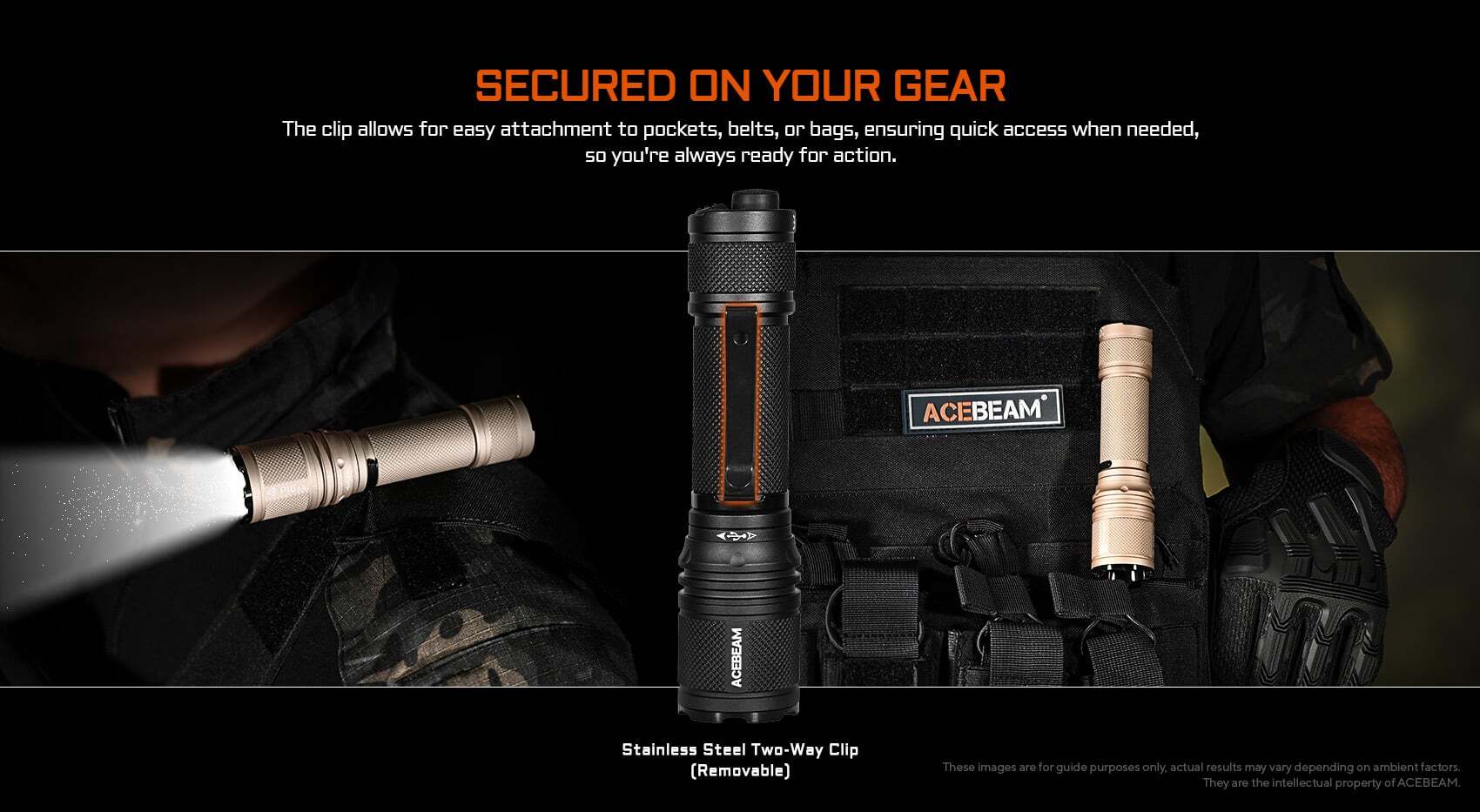 AceBeam Defender P16 2.0 - 3000 Lumen Tactical LED Torch