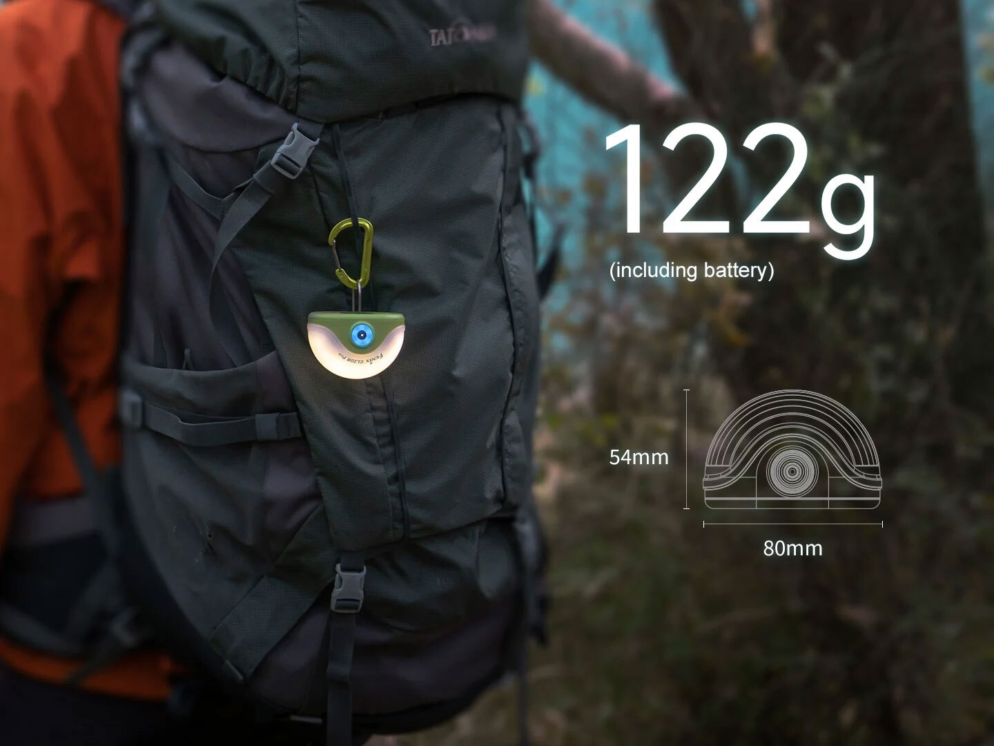 Fenix CL20R Pro 122g weight and dimensions