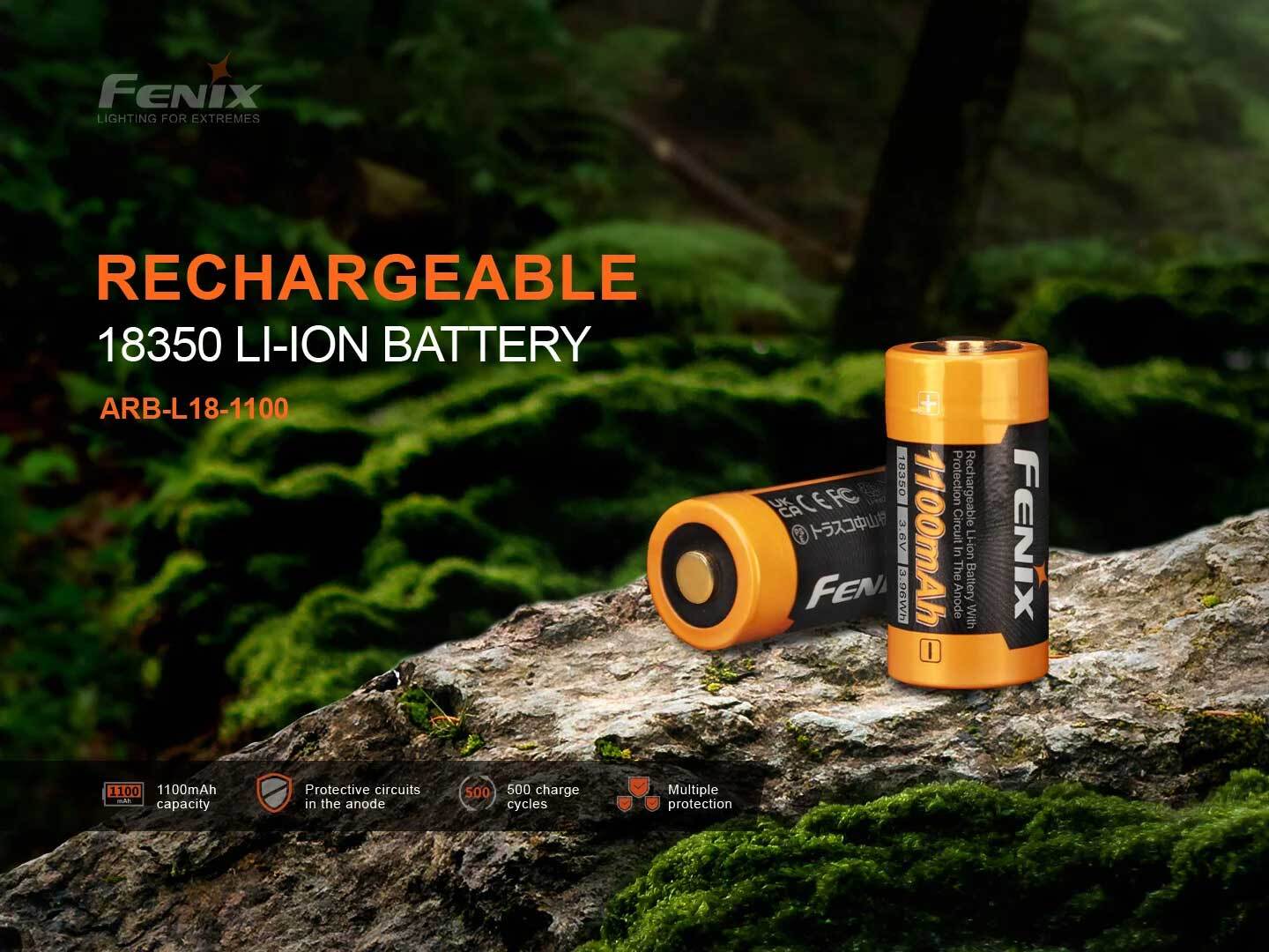 ARB-L18-1100 RECHARGEABLE 18350 LI-ION BATTERY