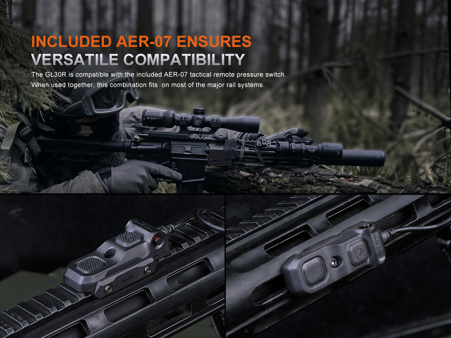 Fenix GL30R 800 Lumen Rail Mount Lighting System