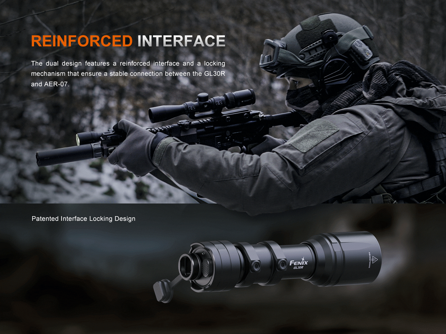 Fenix GL30R 800 Lumen Rail Mount Lighting System