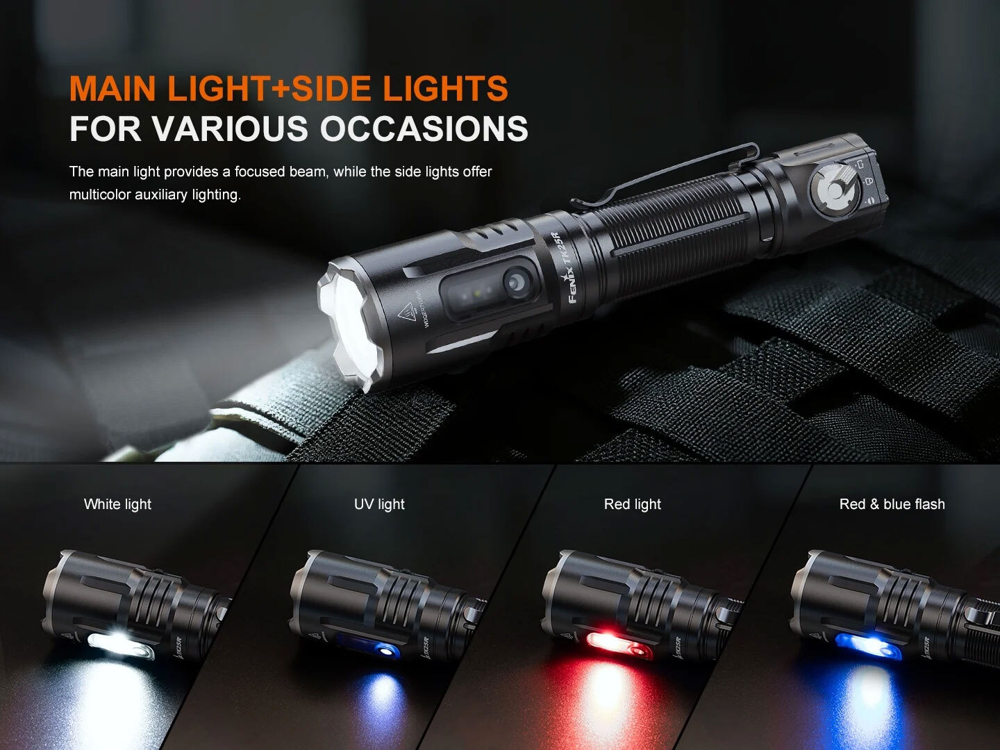 Fenix TK25R torch output colours