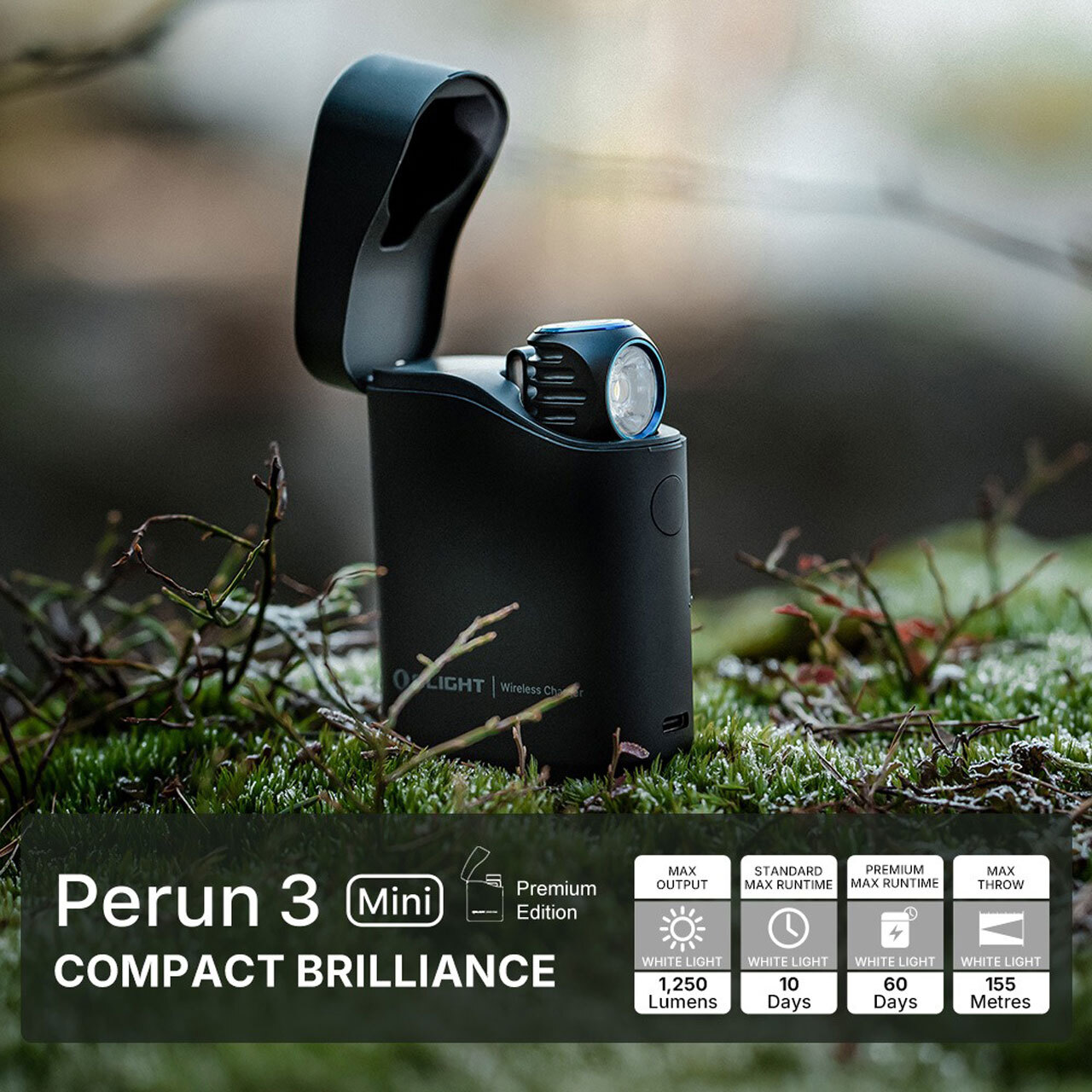 Olight Perun 3 Mini Premium Edition Compact Headlamp with Type-C