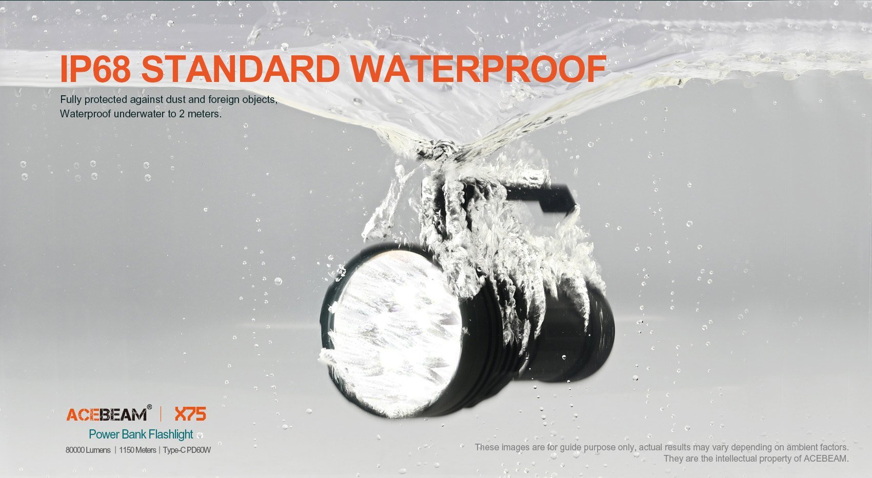 AceBeam X75 led searchlight