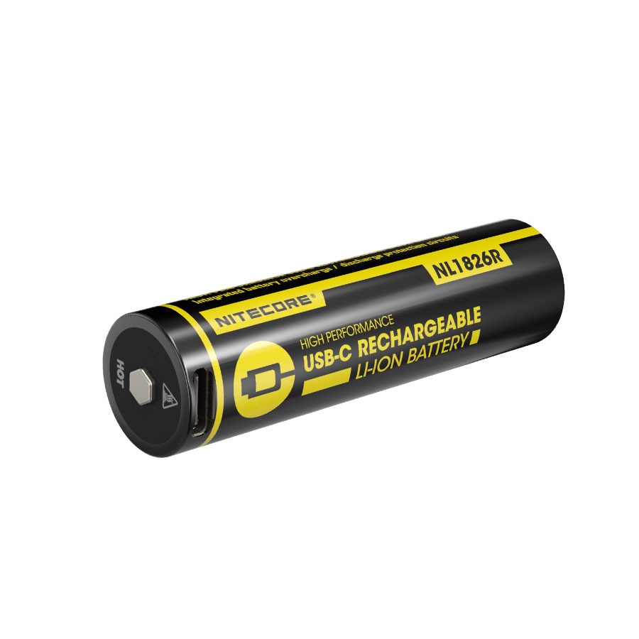Nitecore NL1826R Li-Ion 2600mAh USB rechargeable 18650 battery
