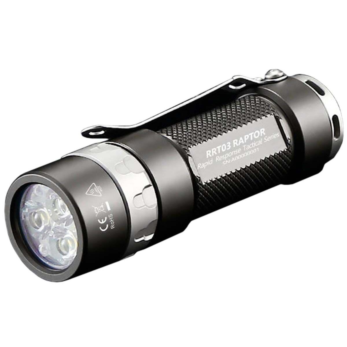 JETBeam RRT03 Raptor compact 1400 lumen 4 colour tactical torch