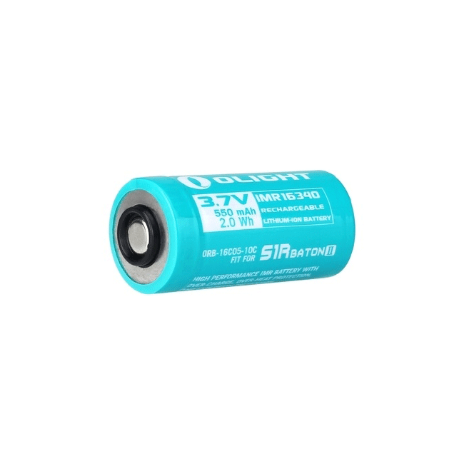 Olight ORB-16C05-10C IMR 16340 550mAh battery for Baton 3 & Perun Mini