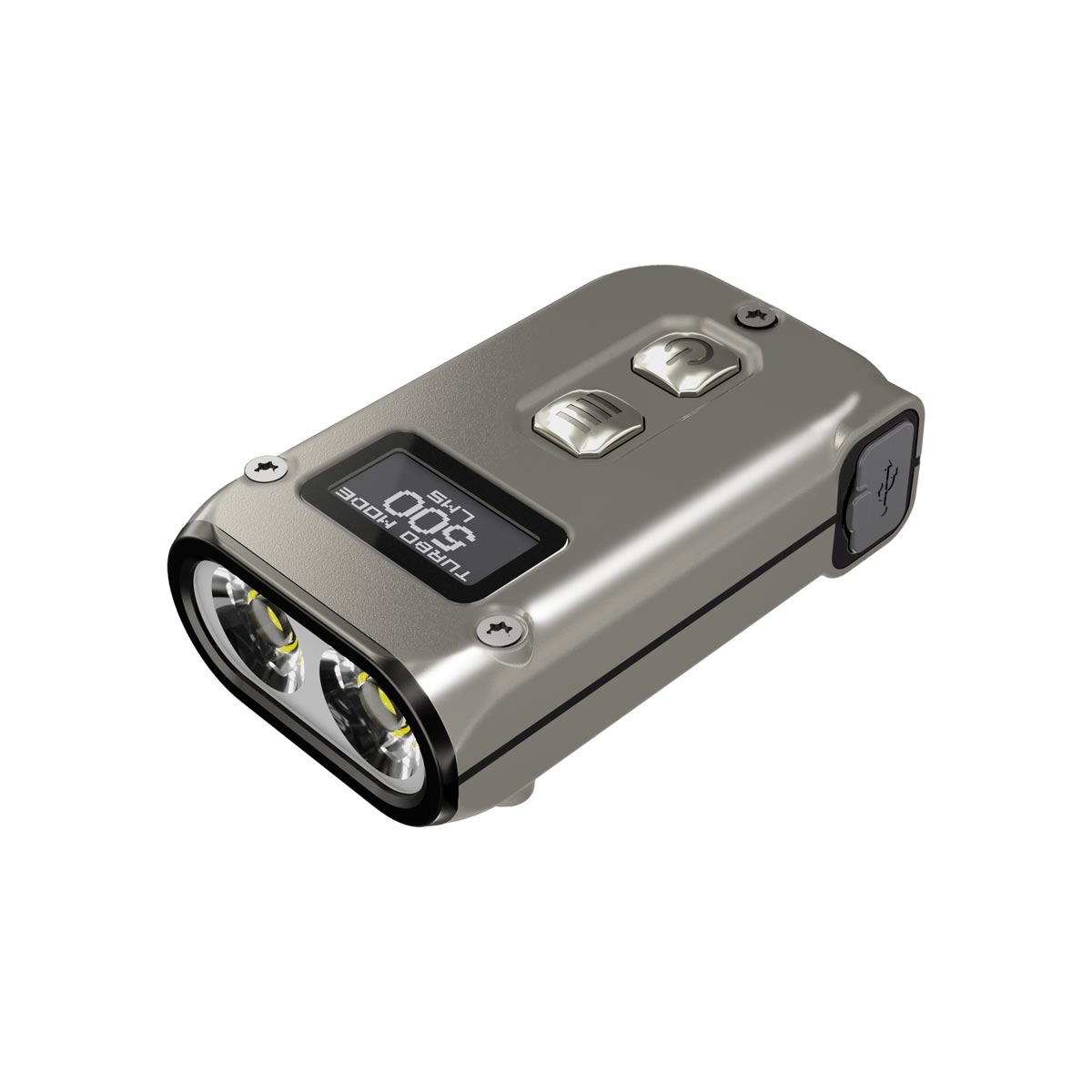 Nitecore TINI2 SS 500 lumen USB-C rechargeable stainless steel keychain light