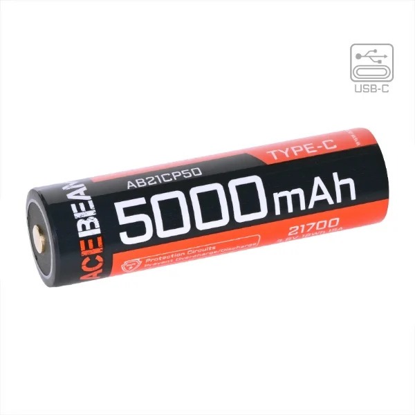 Acebeam AB21CP50 Type-C - 21700 5000mAh USB-C Rechargeable Lithium-ion Battery
