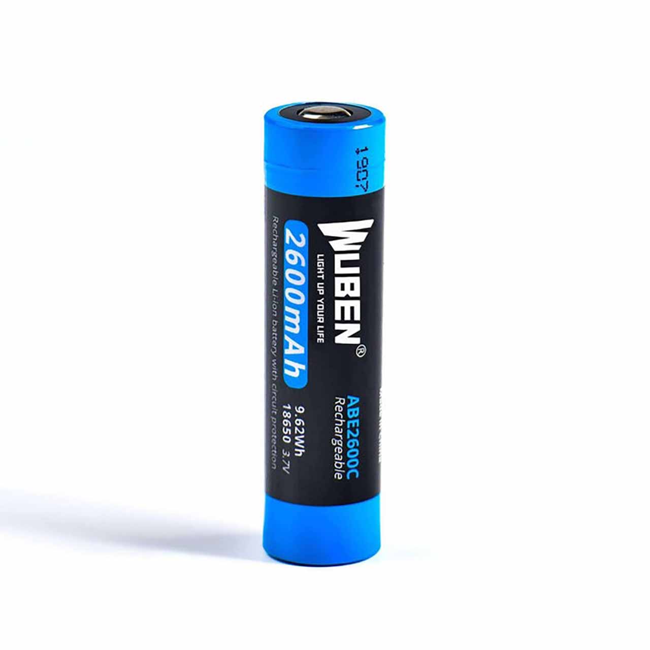 Wuben ABE2600C - 2600mAh 18650 Rechargeable Lithium-ion Battery