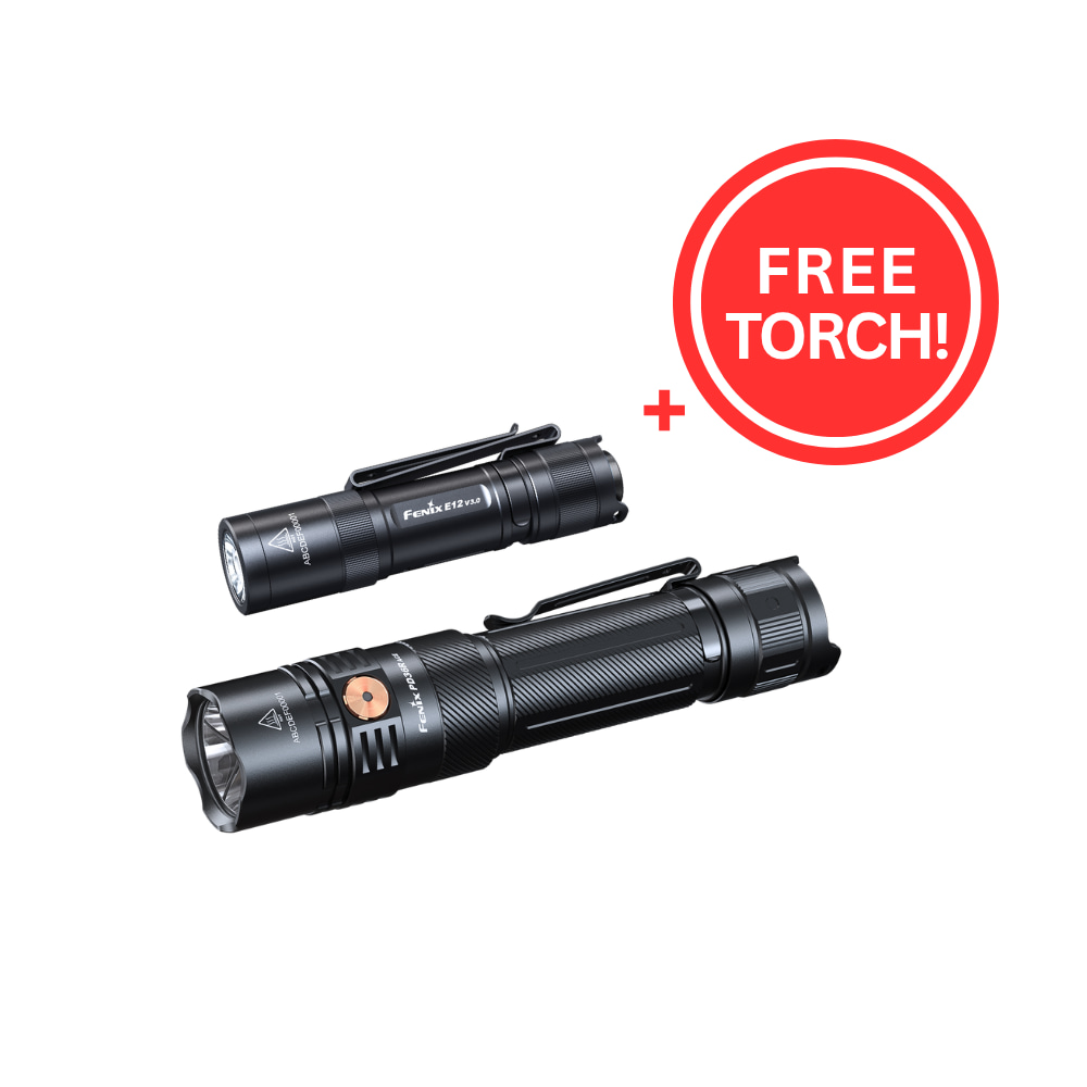 Fenix PD36R ACE 3000 Lumen USB-C Tactical Torch + Free E12 V3.0