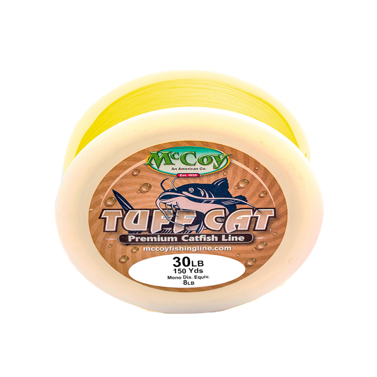 McCoy Tuff Cat Braid - Hi-Viz Yellow Premium Tight Weave Braided Fishing  Line