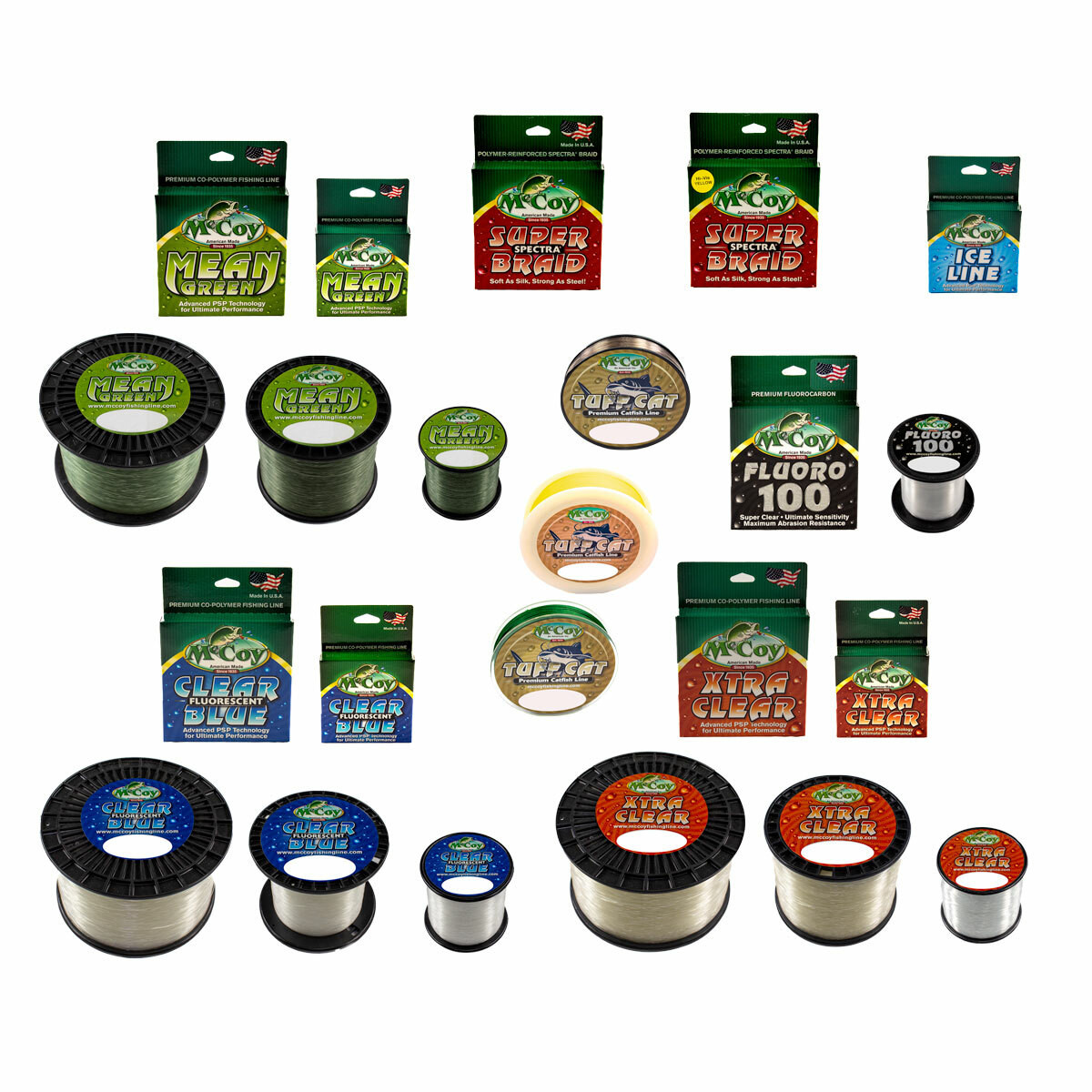 McCoy Premium Fishing Line Copolymer Mono Fluorocarbon Spectra Braid