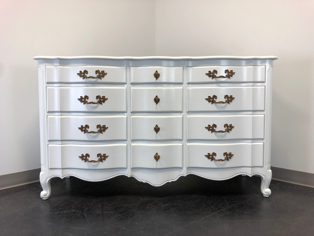 Sold French Provincial Louis Xv Style White Painted Dresser