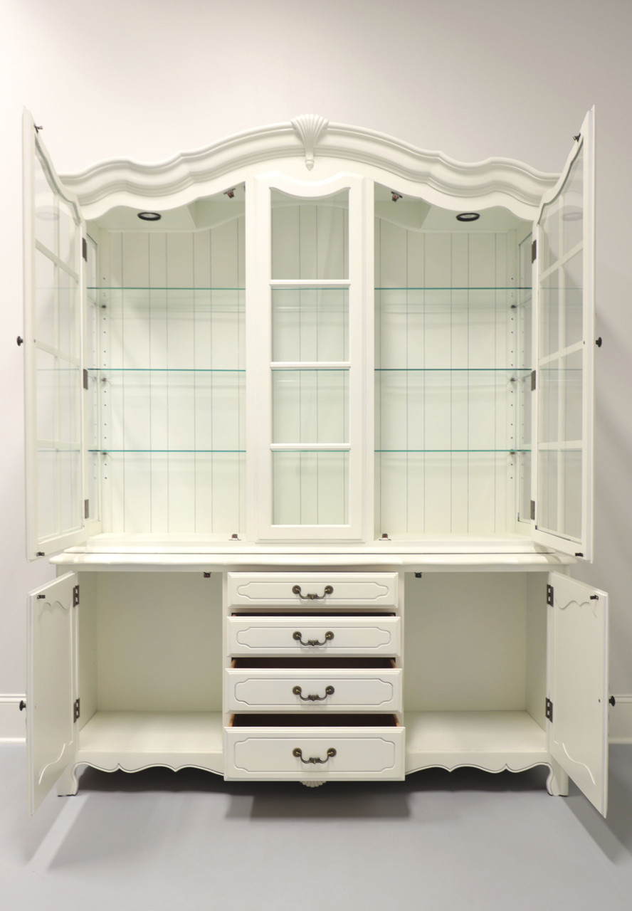 Ethan Allen French Country Ivory Painted China Cabinet Boyd S Fine Furnishings