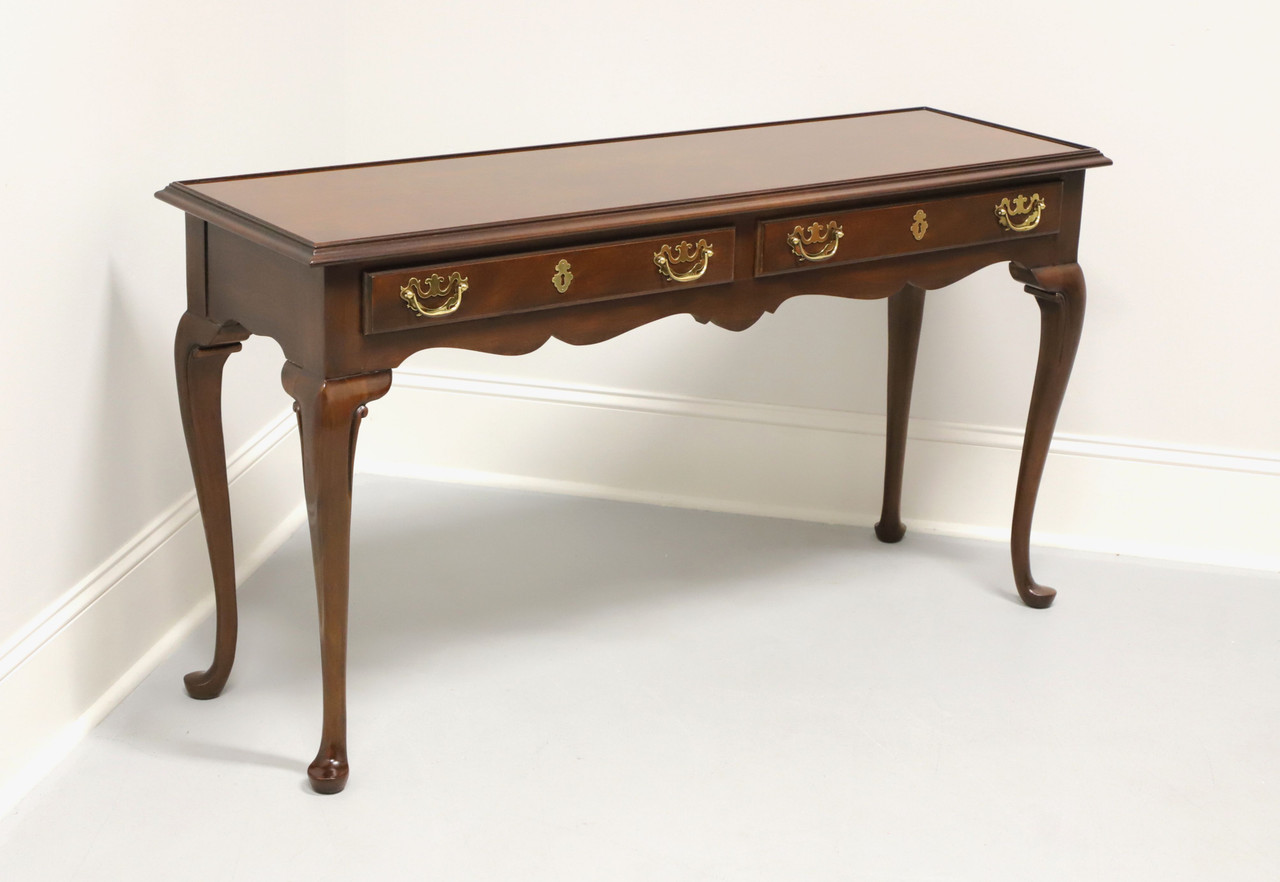 SOLD DREXEL HERITAGE Solid Cherry Queen Anne Console Sofa Table