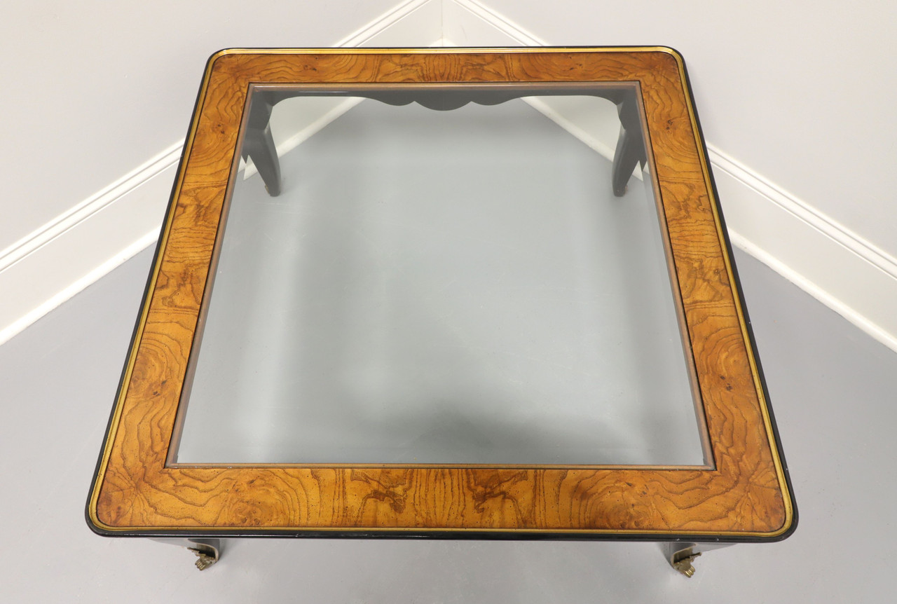 DREXELHERITAGE CameoClassics カクテルガラステーブル Drexel Heritage Glass Stone & Metal Cocktail Table - AptDeco