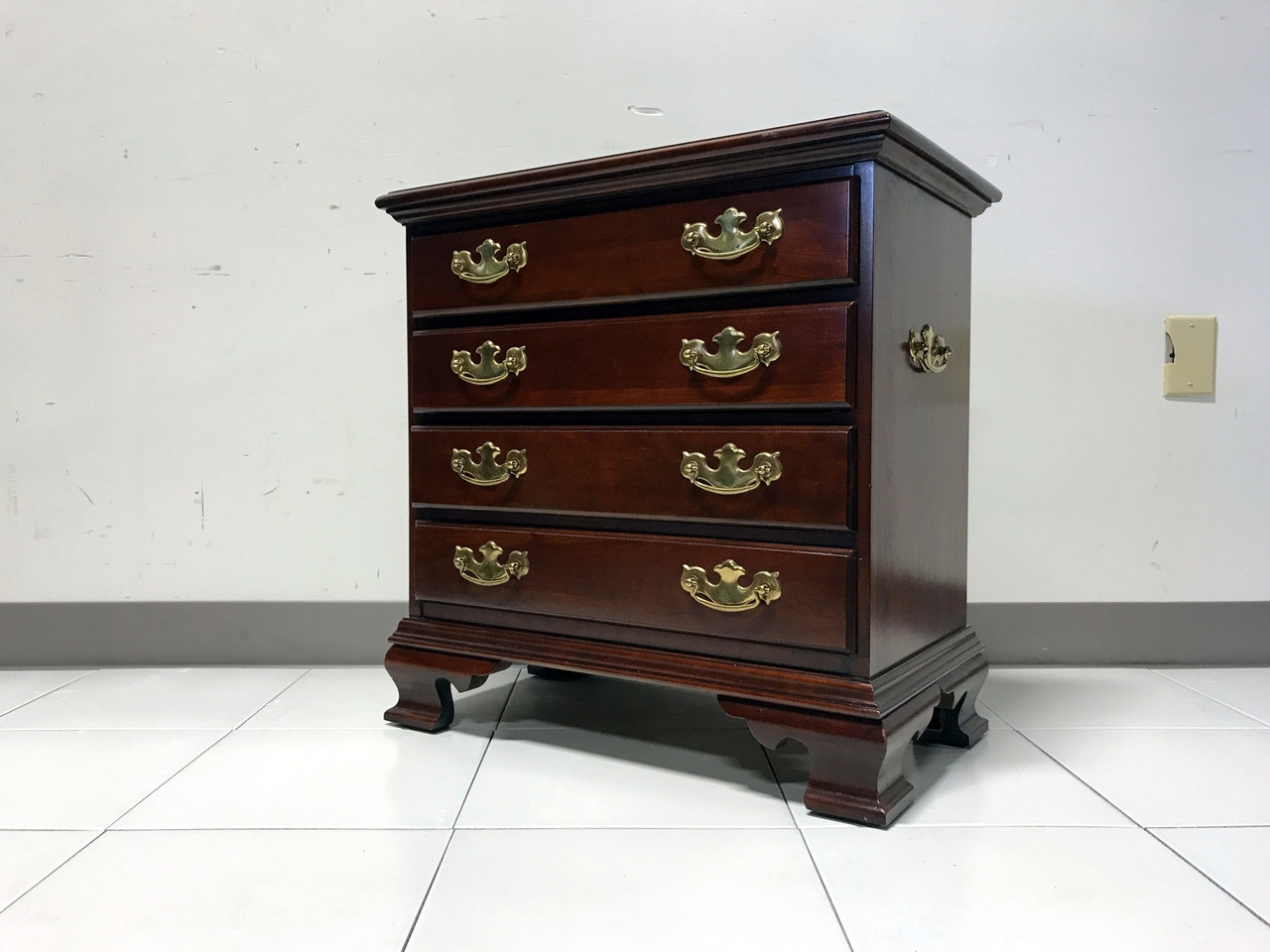 Solid Cherry Chippendale Chairside Chest By Jf Delwood Boyd S