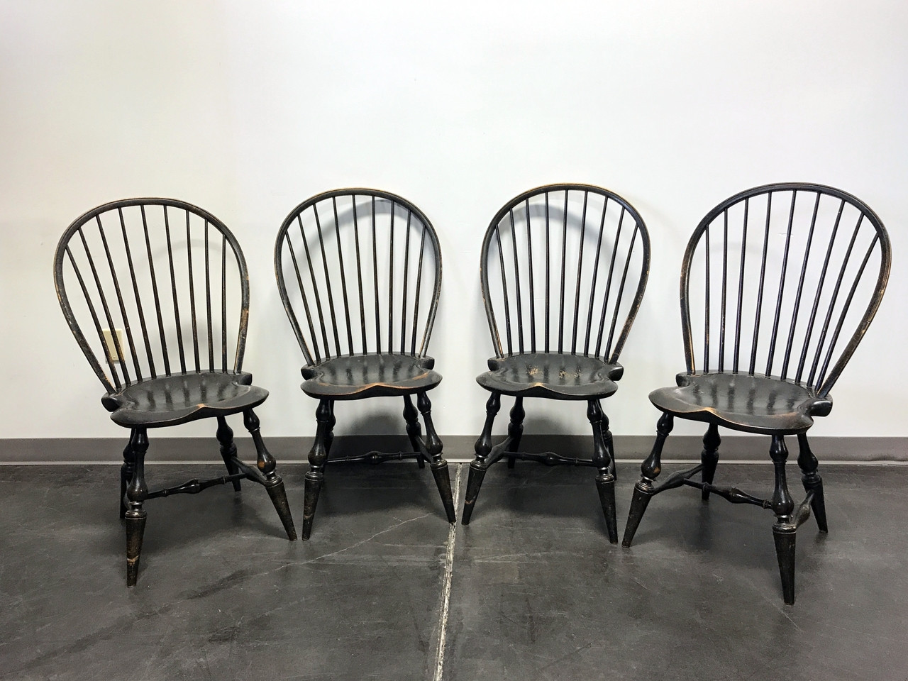 Sold Dr Dimes Balloon Back Windsor Chairs Set Of 4 Boyd S