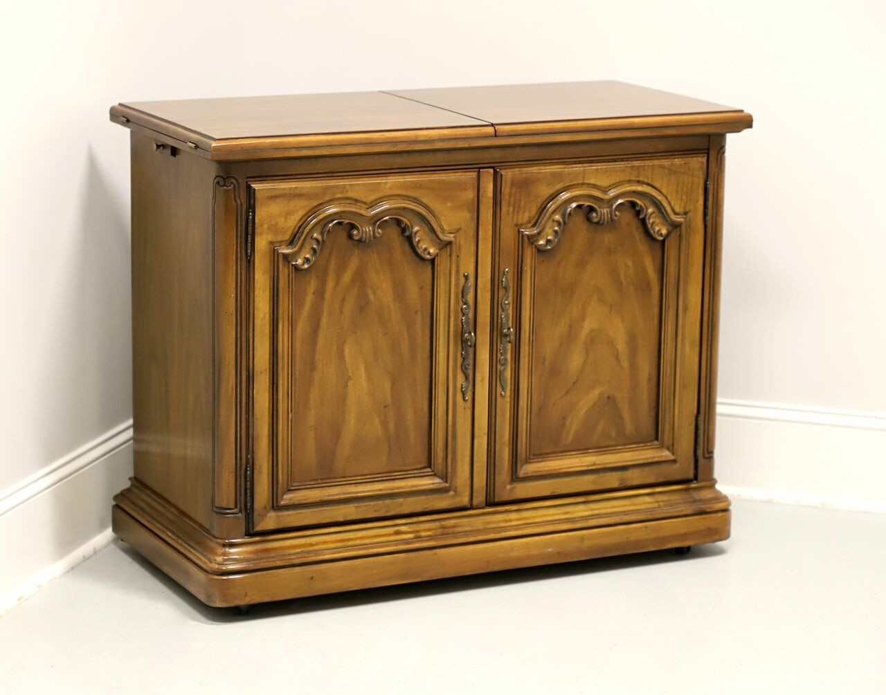 SOLD - DREXEL Touraine II Pecan French Country Flip Top Server on
