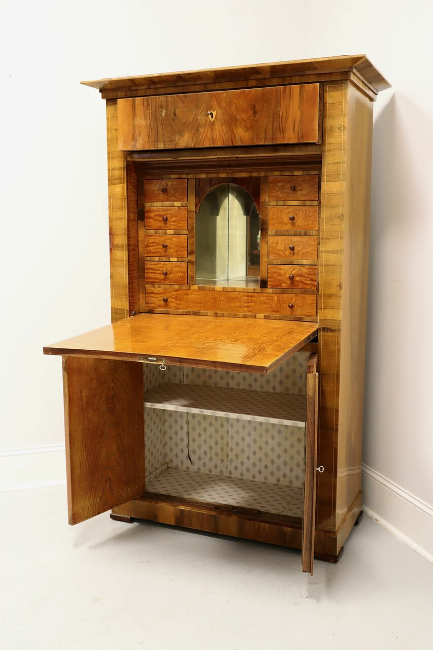 Antique 19th Century Austrian Biedermeier Abatante Secretary Desk - Thumbnail 3