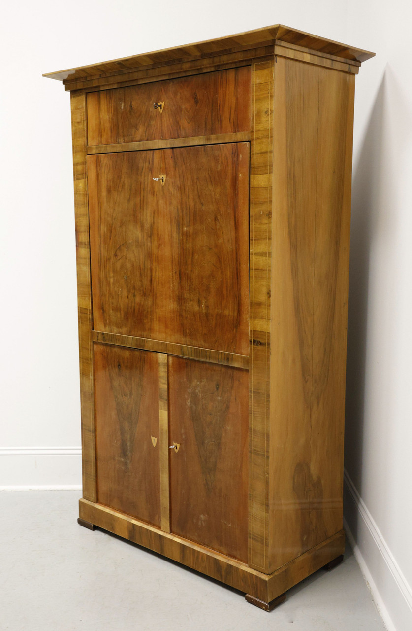 Antique 19th Century Austrian Biedermeier Abatante Secretary Desk - Thumbnail 2