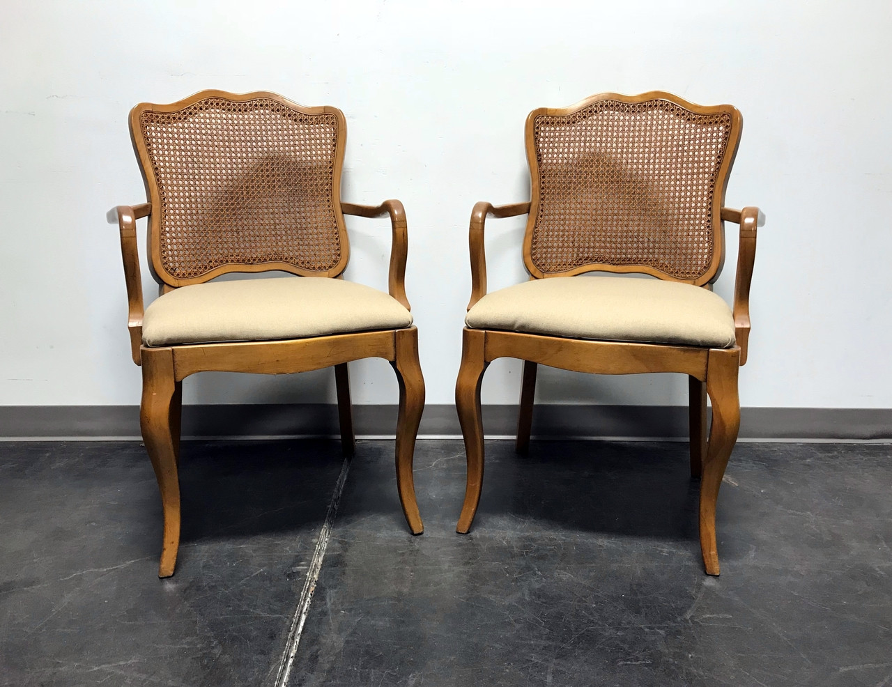 SOLD OUT - DAVIS CABINET Co Fleming Walnut French Provincial Cane