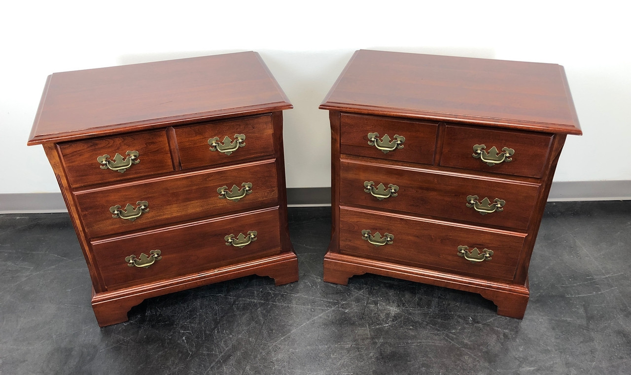 Sold Out Cresent Solid Cherry Chippendale Nightstands Bedside Chests Boyd S Fine Furnishings