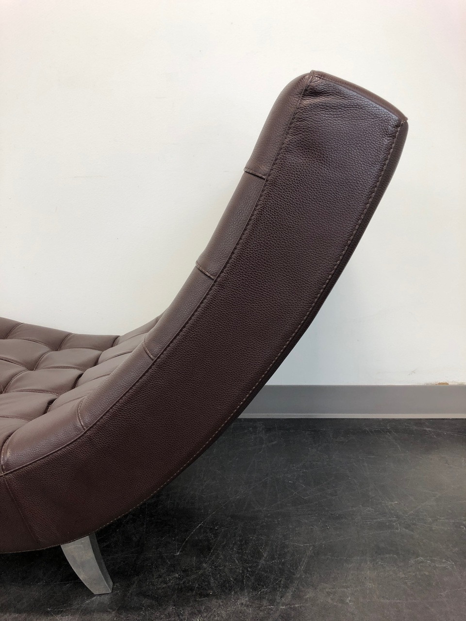 modern double chaise lounge outdoor on Sold Out Roche Bobois Dolce Modern Chaise Lounge In Chocolate Brown Leather Boyd S Fine Furnishings