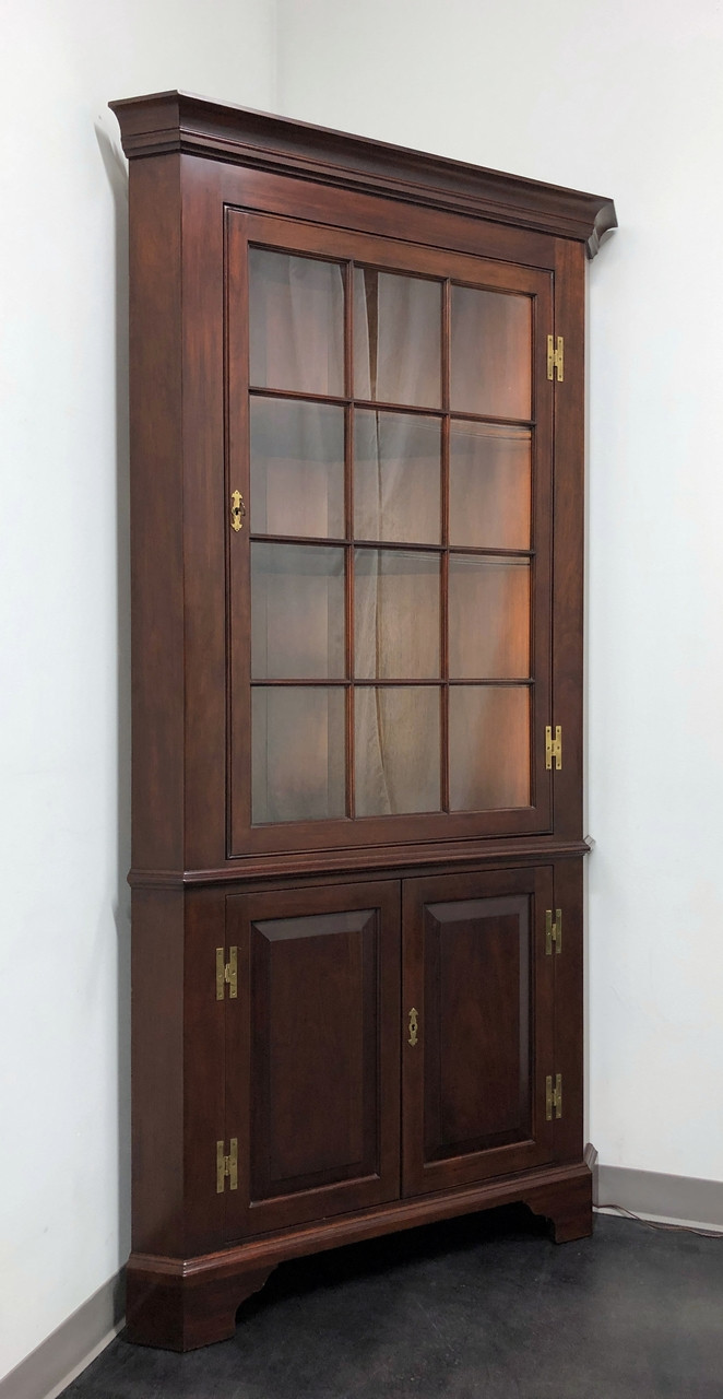 Sold Henkel Harris Model 1114 Hl Solid Mahogany Corner Cabinet