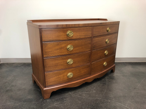 SOLD - DREXEL Inlaid Mahogany Bowfront Eight Drawer Dresser