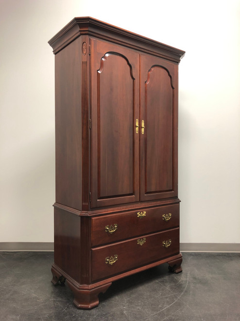 SOLD - ETHAN ALLEN Georgian Court Cherry Chippendale Armoire / Linen Press