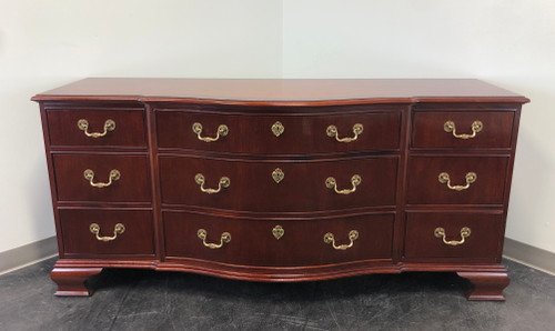 SOLD - BAKER Inlaid Banded Mahogany Bowfront Triple Dresser