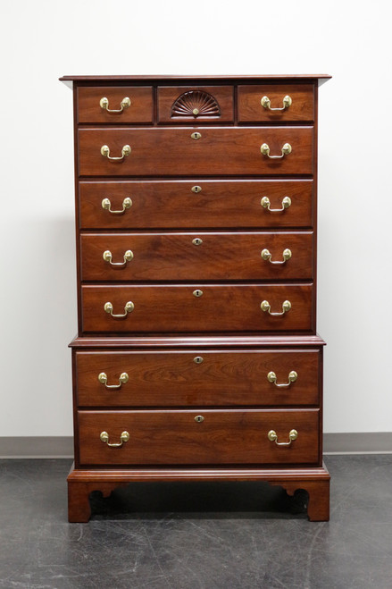 SOLD - STATTON Centennial Solid Cherry Chippendale Style Chest on Chest