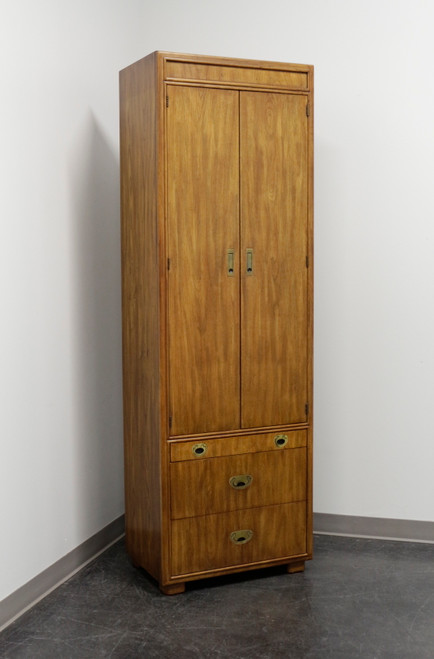 SOLD - DREXEL HERITAGE Passage Campaign Style Armoire Cabinet - A