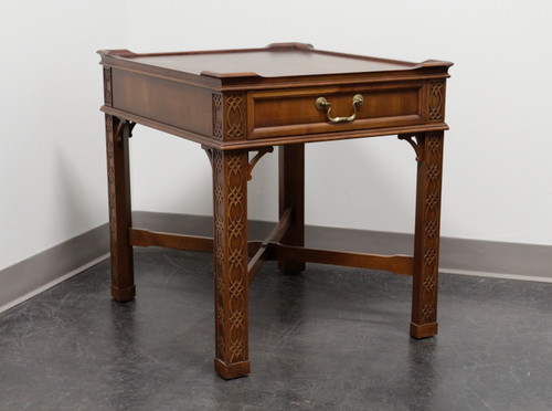 SOLD - Chinese Chippendale Style Cherry End Side Table