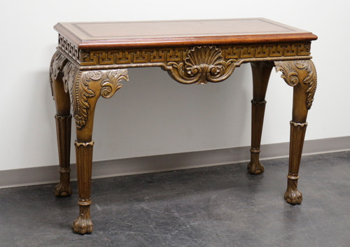 SOLD - MAITLAND SMITH Georgian Style Tooled Leather Console Sofa Table