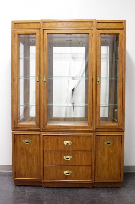 SOLD - DREXEL HERITAGE Passage Campaign Style China Cabinet