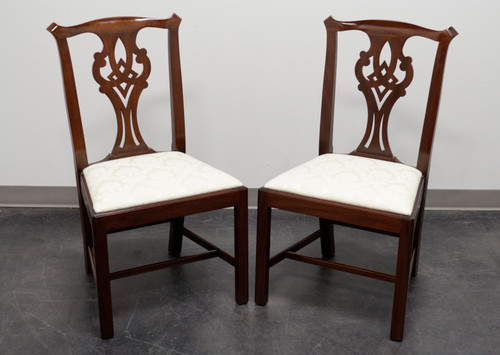 SOLD - HENKEL HARRIS 101S 29 Mahogany Chippendale Dining Side Chairs - Pair C