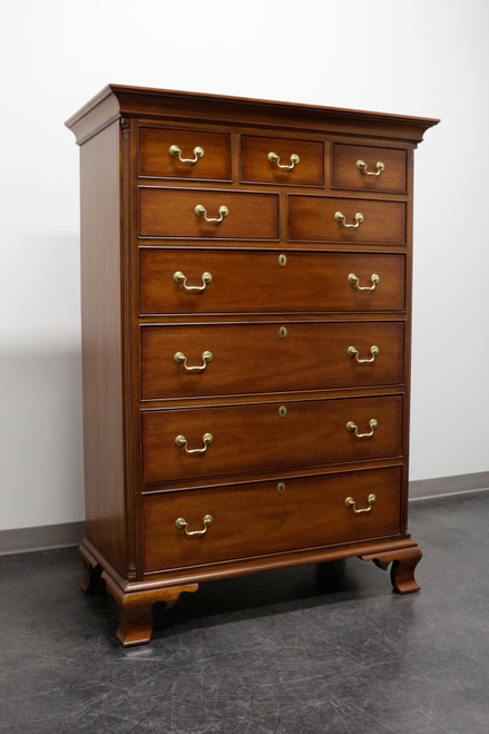 SOLD - HICKORY CHAIR Mahogany Tall Chippendale Chest of Drawers