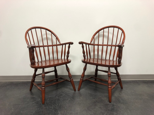 SOLD - Solid Cherry Windsor Armchairs - Pair 2